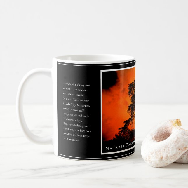 Matabei-Zakura Weeping Cherry Tree Kaffeetasse (Mit Donut)