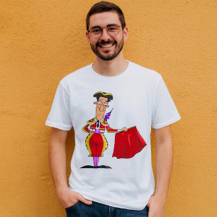 Matador mit rotem Cape spanischer Stierkämpfer T-Shirt