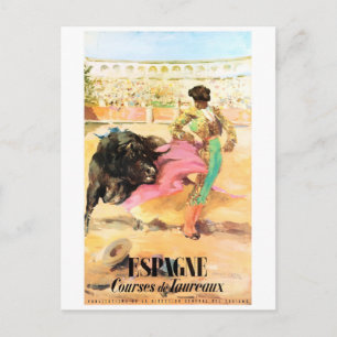 Matador Spanien Vintage Reiseposter Restauriert Postkarte