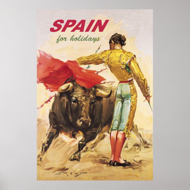 Matador und Bull. Stierkampf. Spanien für Ferien Poster (Vorne)