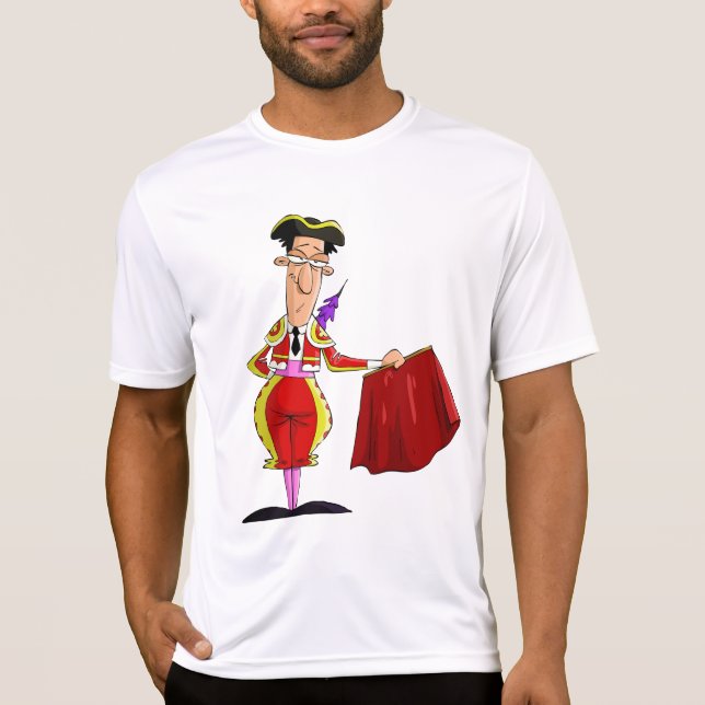 Matador with Red Cape Spanish Bullfighter T-Shirt (Vorderseite)
