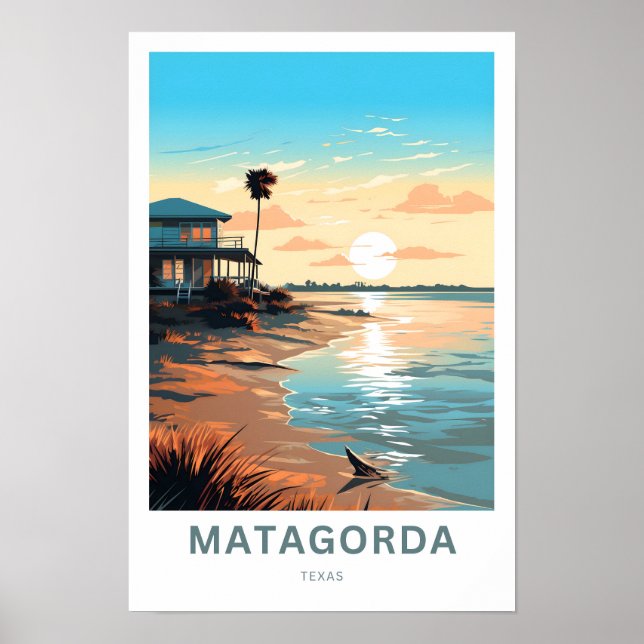 Matagorda Texas Travel Print Poster (Vorne)