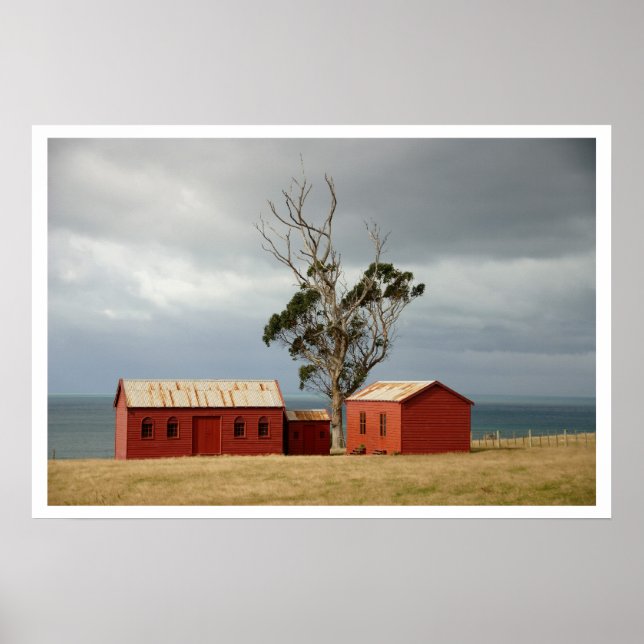 Matanaka Farm Gebäude Privy Schoolhouse Poster (Vorne)