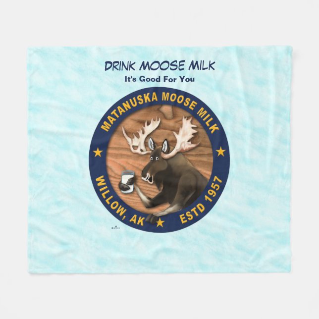 Matanuska Moose Milk Fleecedecke (Vorderseite (Horizontal))