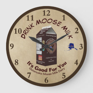 Matanuska Moose Milk Große Wanduhr