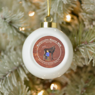 Matanuska Moose Milk Keramik Kugel-Ornament