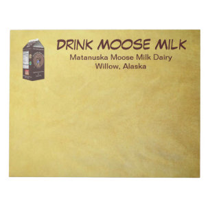 Matanuska Moose Milk Notizblock