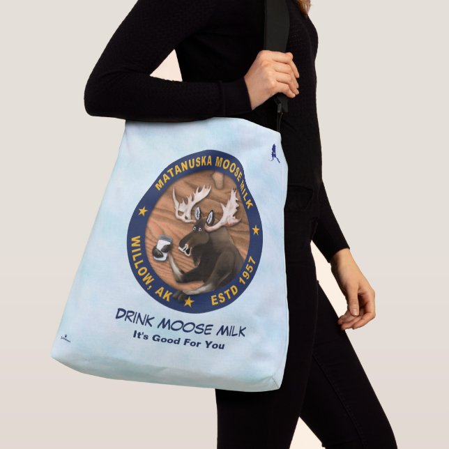 Matanuska Moose Milk Tragetaschen Mit Langen Trägern (Von Nahem)