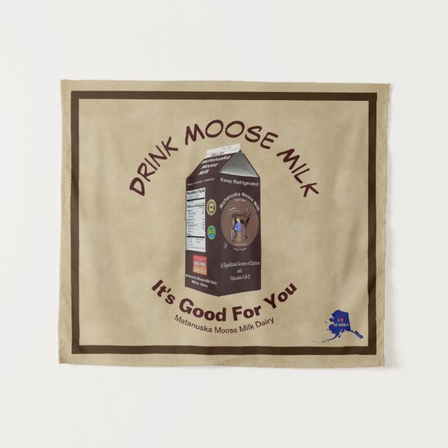 Matanuska Moose Milk Wandteppich (Vorderseite (Horizontal))