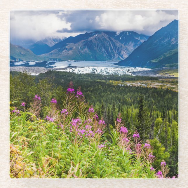 Matanuska-Tal, Südzentralalaska Glasuntersetzer (Vorderseite)