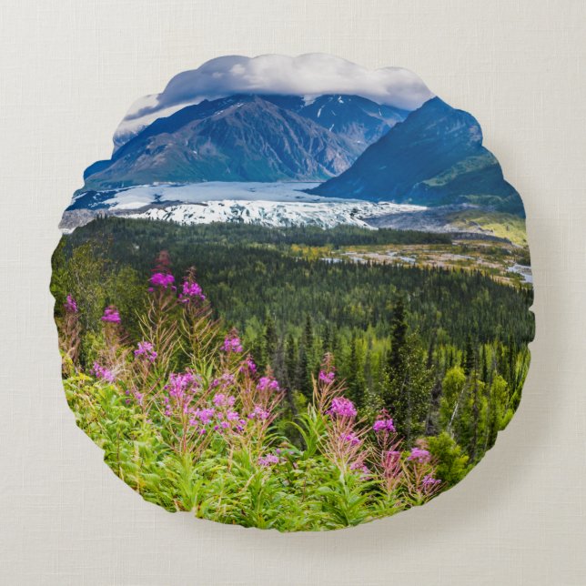 Matanuska-Tal, Südzentralalaska Rundes Kissen (Vorderseite)
