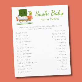 Match das Baby-Talk mit dem Sushi-Talk! Flyer