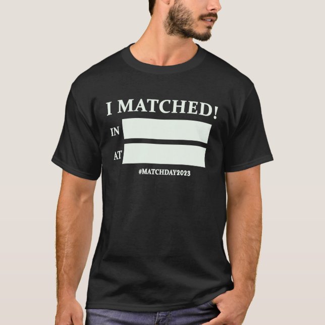 Match Day Future Doctor Residenz Custom T-Shirt (Vorderseite)