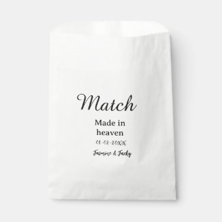 Match made in heaven add name date simple calligra geschenktütchen