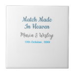 Match made in heaven blue black couple name date fliese<br><div class="desc">girly design</div>