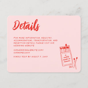 Match Made in Heaven Handwriting Enclosure Card Begleitkarte