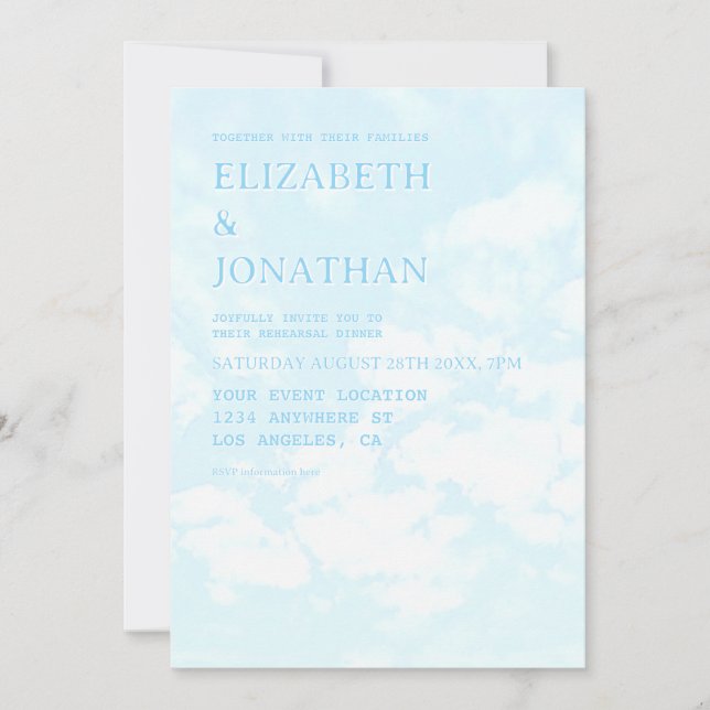 Match Made In Heaven Rehearsal Dinner Einladung (Vorderseite)