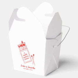 Match Made in Heaven Retro Red Polterabend Geschenkschachtel