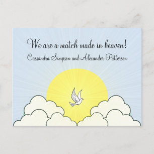 Match Made in Heaven Save the Date Postkarte