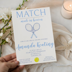 Match Made in Heaven, Tennis Brautparty Einladung