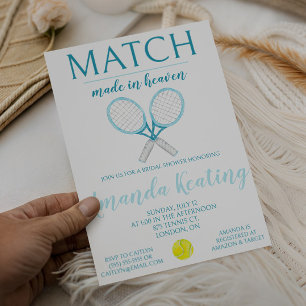 Match Made in Heaven, Tennis Brautparty Einladung