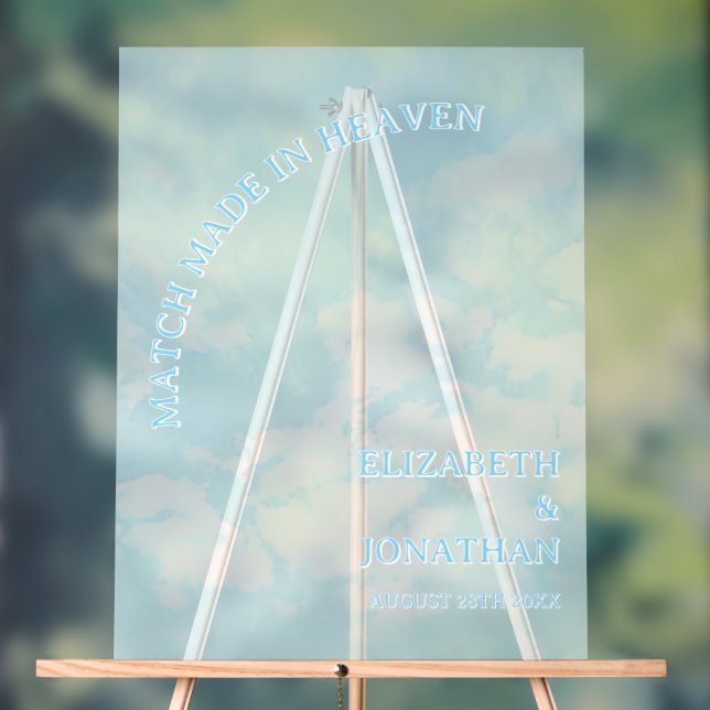 Match Made In Heaven Wedding Acrylschild (Neutral)