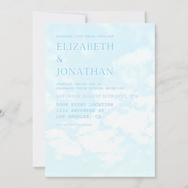 Match Made In Heaven Wedding Reception Einladung (Vorderseite)