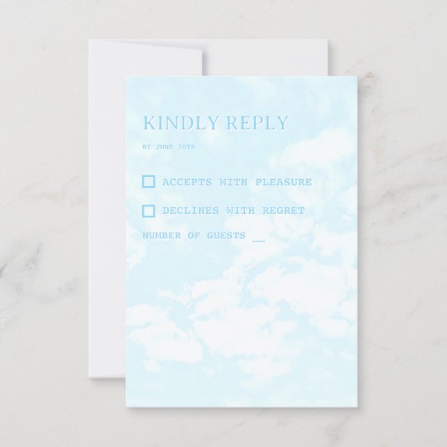 Match Made In Heaven Wedding RSVP Karte (Vorderseite)