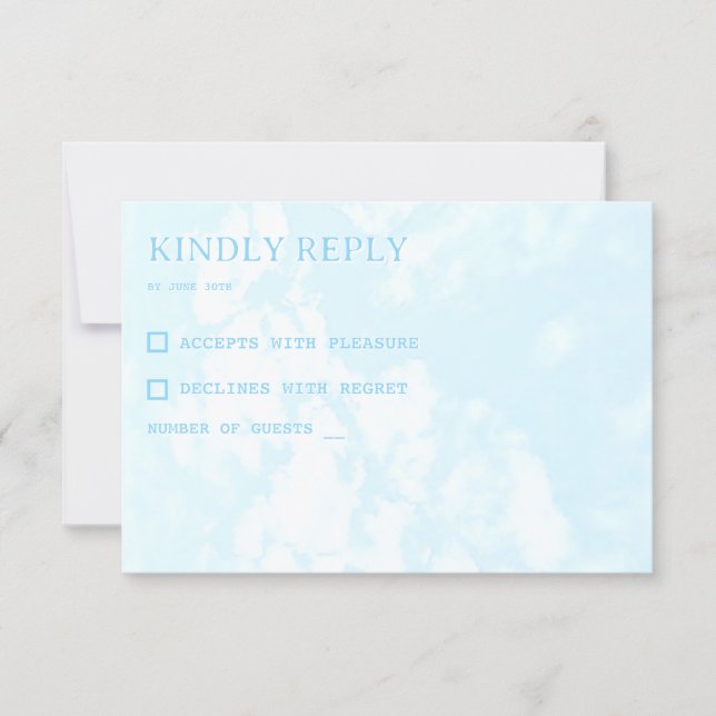 Match Made In Heaven Wedding RSVP Karte (Vorderseite)