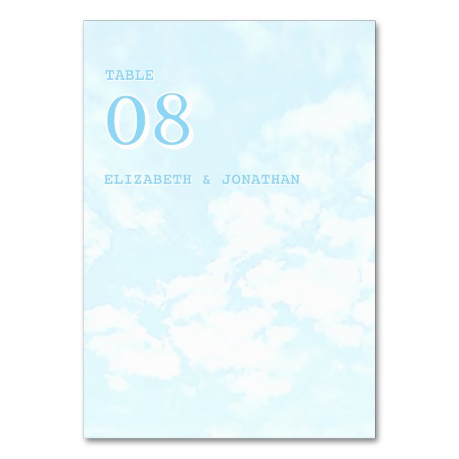 Match Made In Heaven Wedding Tischnummer (Vorderseite)