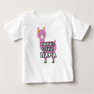 Match Mutter Tochter Mamas Little Lama Baby T-shirt