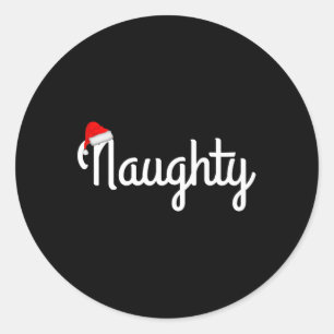 Match Naughty &amp; Nice Shirt Nice List Christ Runder Aufkleber