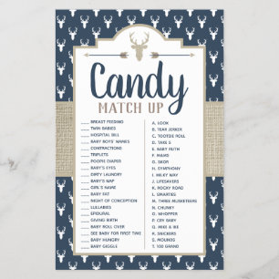 Match-Spiel, Baby Dusche Spiel Flyer