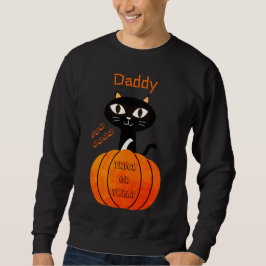 Match Spooky Trick oder behandeln Niedliches Katze Sweatshirt