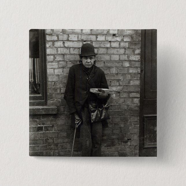 Match-Verkäufer. c.1900 Button (Vorderseite)