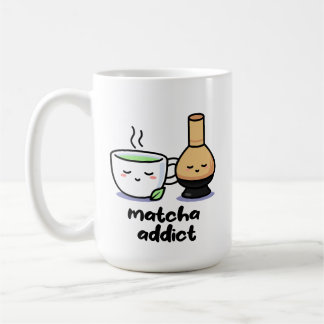 Matcha Addict Japanischer Grüner Tee Cartoon Teacu Kaffeetasse