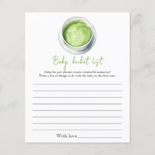 Matcha Baby Dusche - Babywaschliste