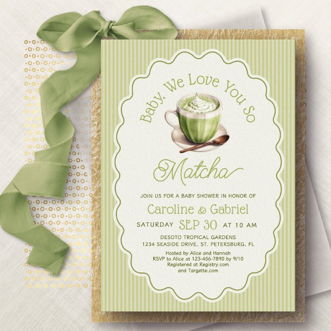 Matcha-Baby-Party Einladung (Von Creator hochgeladen)
