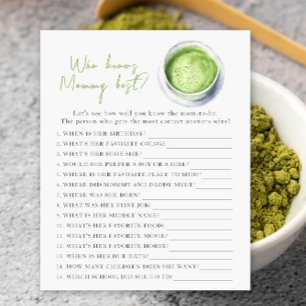 Matcha Babydusche - Wer kennt Mami am besten?