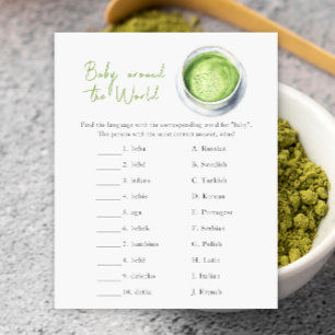 Matcha Babyparty - Baby-um-die-Welt-Spiel