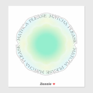 Matcha bitte aufkleber