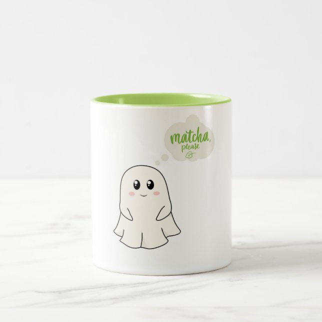 Matcha bitte! zweifarbige tasse (Mittel)