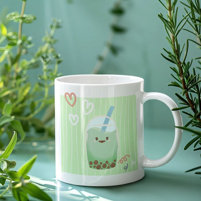 Matcha Boba Tea Kaffeetasse (Von Creator hochgeladen)