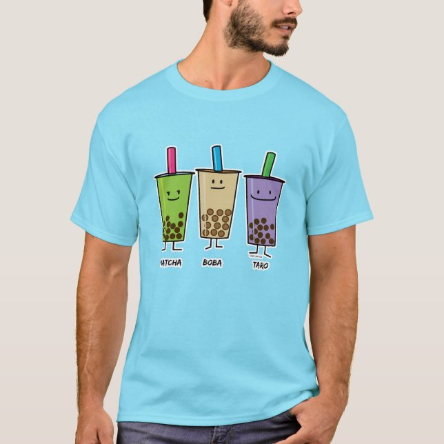 Matcha boba Teegrüngetränkmilch T-Shirt (Vorderseite)