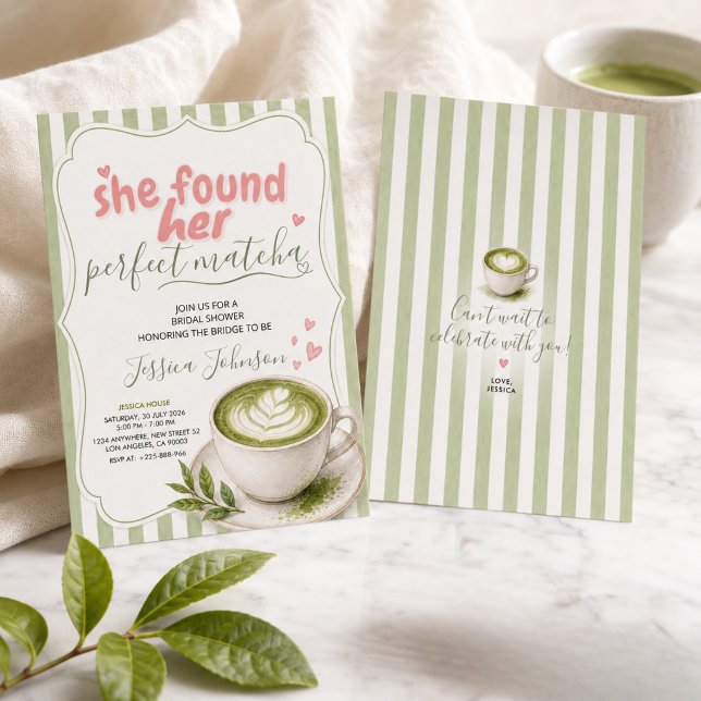 Matcha-Brautjungfern-Einladung Grüner Tee Einladung (Von Creator hochgeladen)