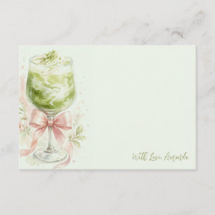 Matcha-Brautjungfern-Party-Watercolor-Dankeskarten Dankeskarte