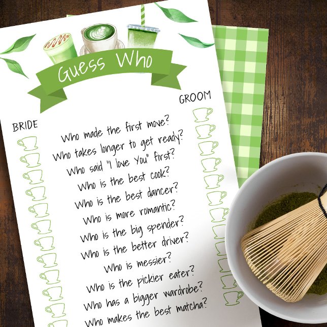 Matcha-Brautjungfern-Spielkarte Flyer (Von Creator hochgeladen)