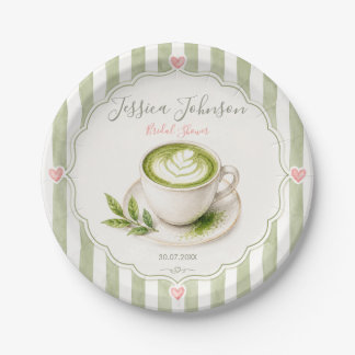 Matcha-Brautjungfernpapierplatten Sie hat ihn gefu Pappteller