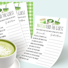 Matcha-Brautjunggesellinnen-Party-Spiel Finde die Flyer