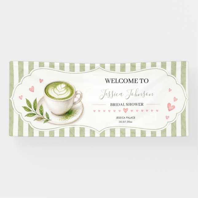 Matcha-Brautparty-Banner Sie für Sie Banner (Horizontal)